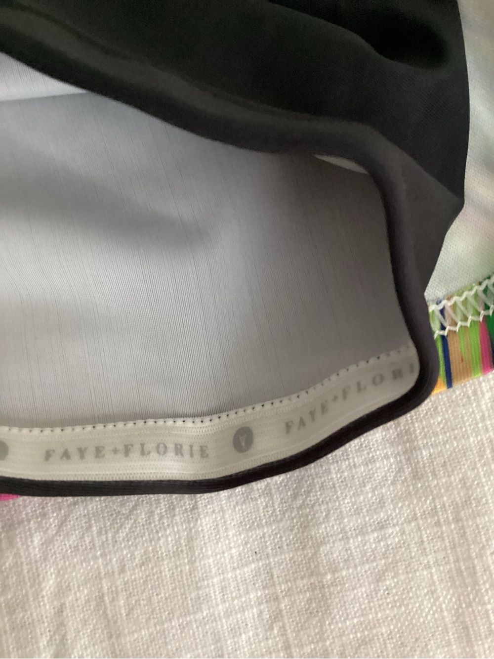 Faye+Florie Pammy Tennis Skirt Small Tiered Ruffle Multicolor Diagonal Stripe - Picture 10 of 13